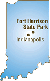 General Location of Fort Harrison State Park in Indiana