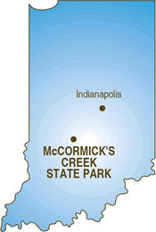 General Location of McCormick's Creek State Park in Indiana