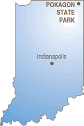 General Location of Pokagon State Park in Indiana