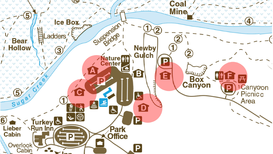 turkey run reserve shelters