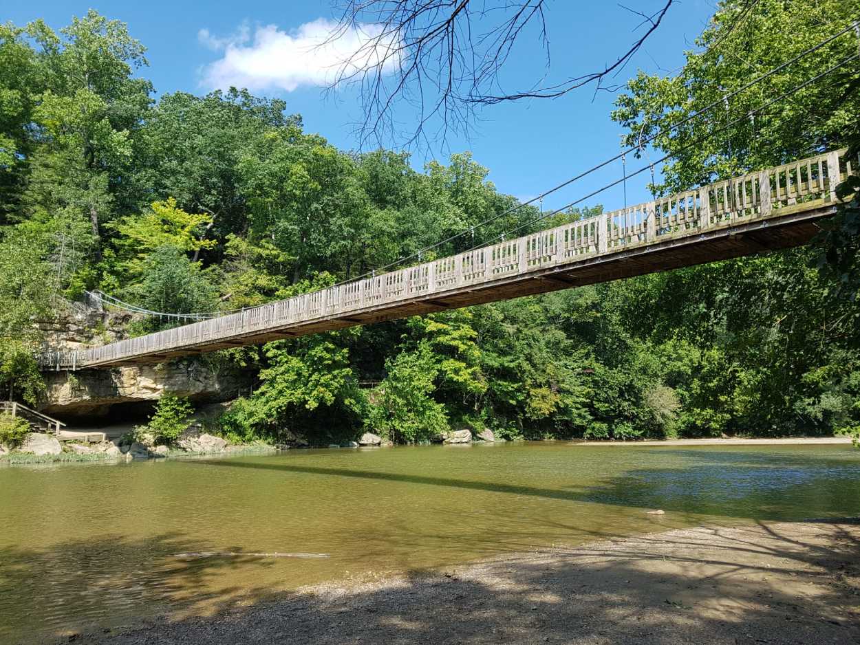 Turkey run state park suspension bridge